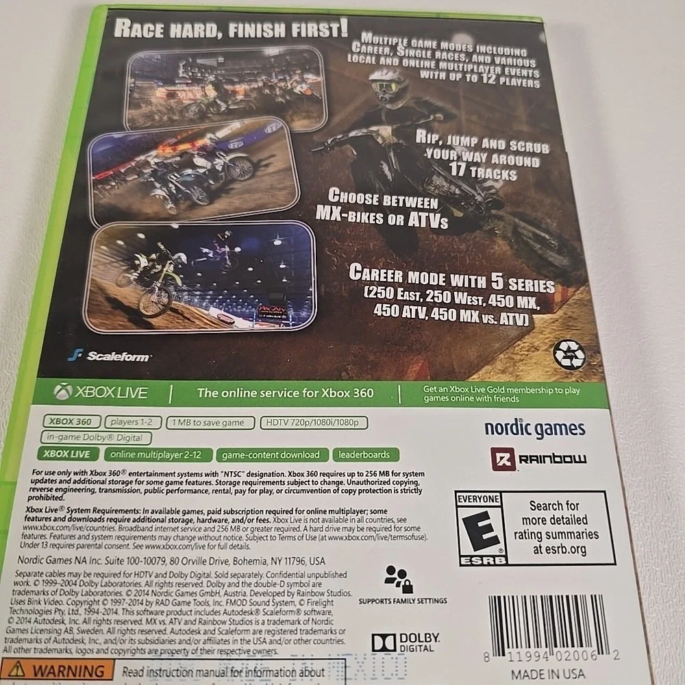 MX vs. ATV Supercross‎ (Microsoft Xbox 360, 2014)